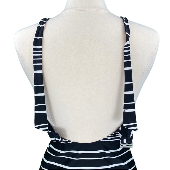 Athleta Encinitas Tara Black Striped Halter Swim Dress - Picture 9 of 16